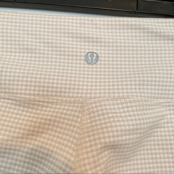Lululemon Wunder Under Crop tan micro check Dune - Picture 3 of 8
